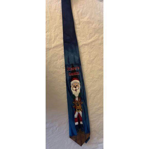 Daland Designs Christmas Tie Santa Necktie (doesn’t Light Up) Blue Red - Picture 11 of 11
